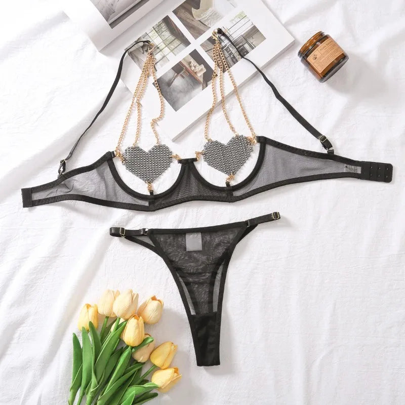 Heartbound Chain Lingerie Set