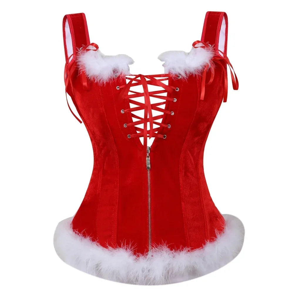 Velvet Under the Mistletoe Corset