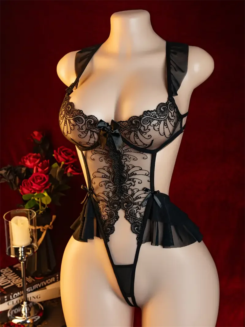 Ruffled Seduction Lace Teddy