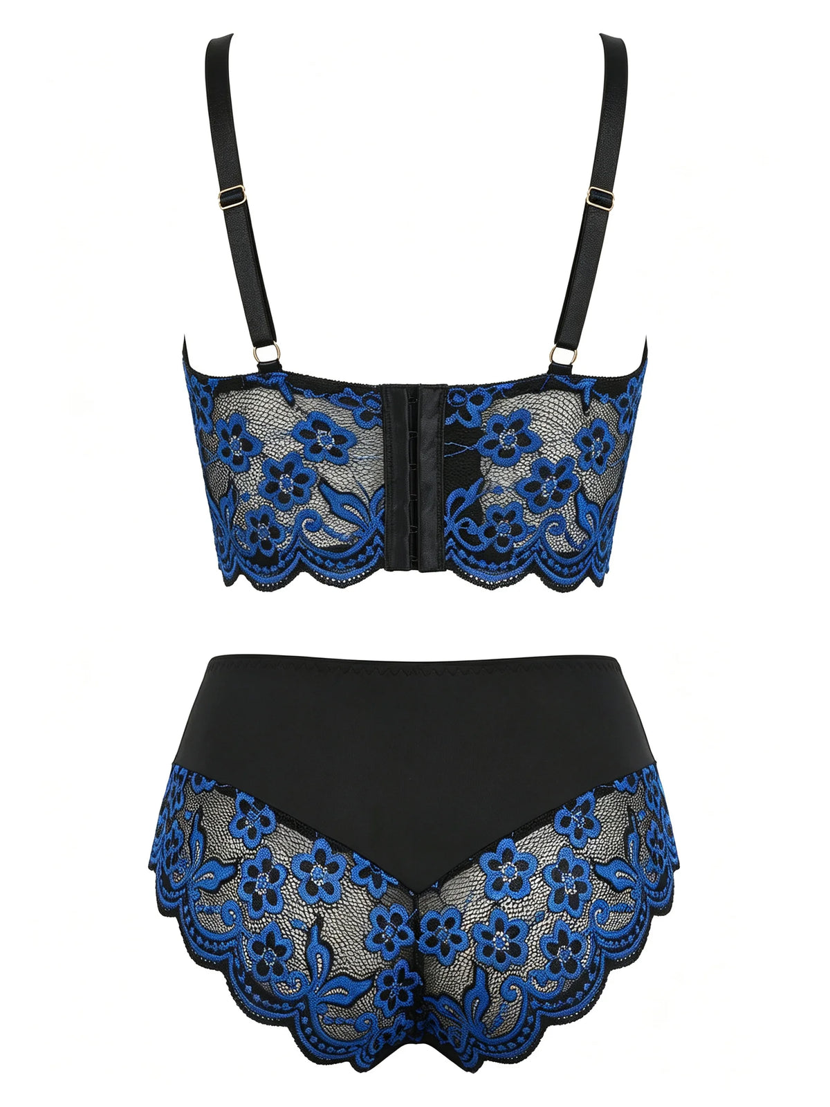 Sapphire Embrace Lace Lingerie Set