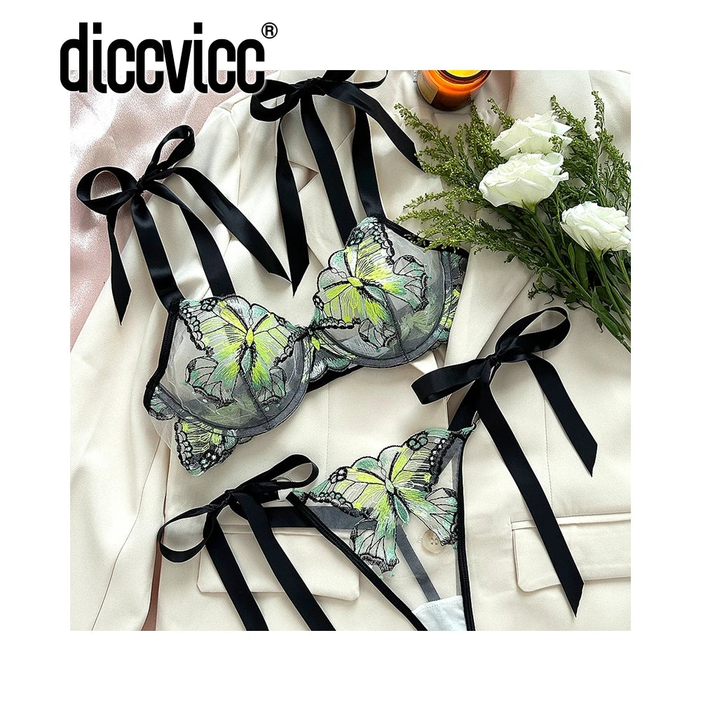 Diccvicc Butterfly Lingerie Set