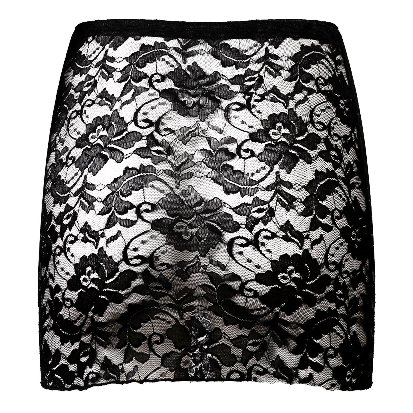 Ivory Whisper  Lace Miniskirt