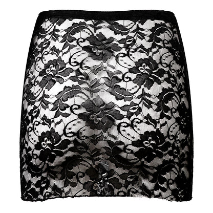 Ivory Whisper  Lace Miniskirt