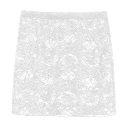 Ivory Whisper  Lace Miniskirt