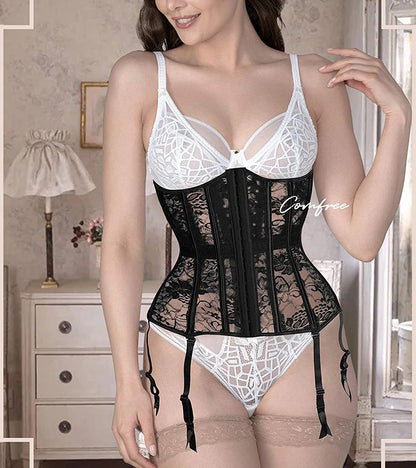 Women Steampunk Corset Gothic Plus Size Sexy Corsets Lace Up Boned Underbust Bustier Waist Trainer Cincher Body Shaper Corselet