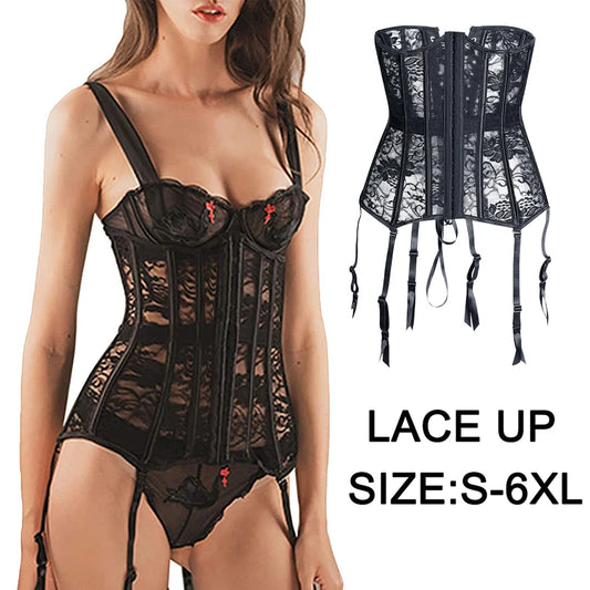 Onyx Reign Suspender Corset