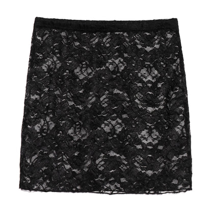 Ivory Whisper  Lace Miniskirt