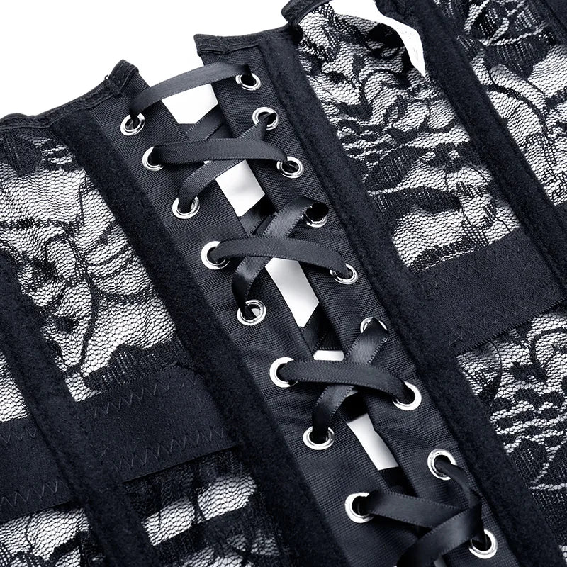 Women Steampunk Corset Gothic Plus Size Sexy Corsets Lace Up Boned Underbust Bustier Waist Trainer Cincher Body Shaper Corselet