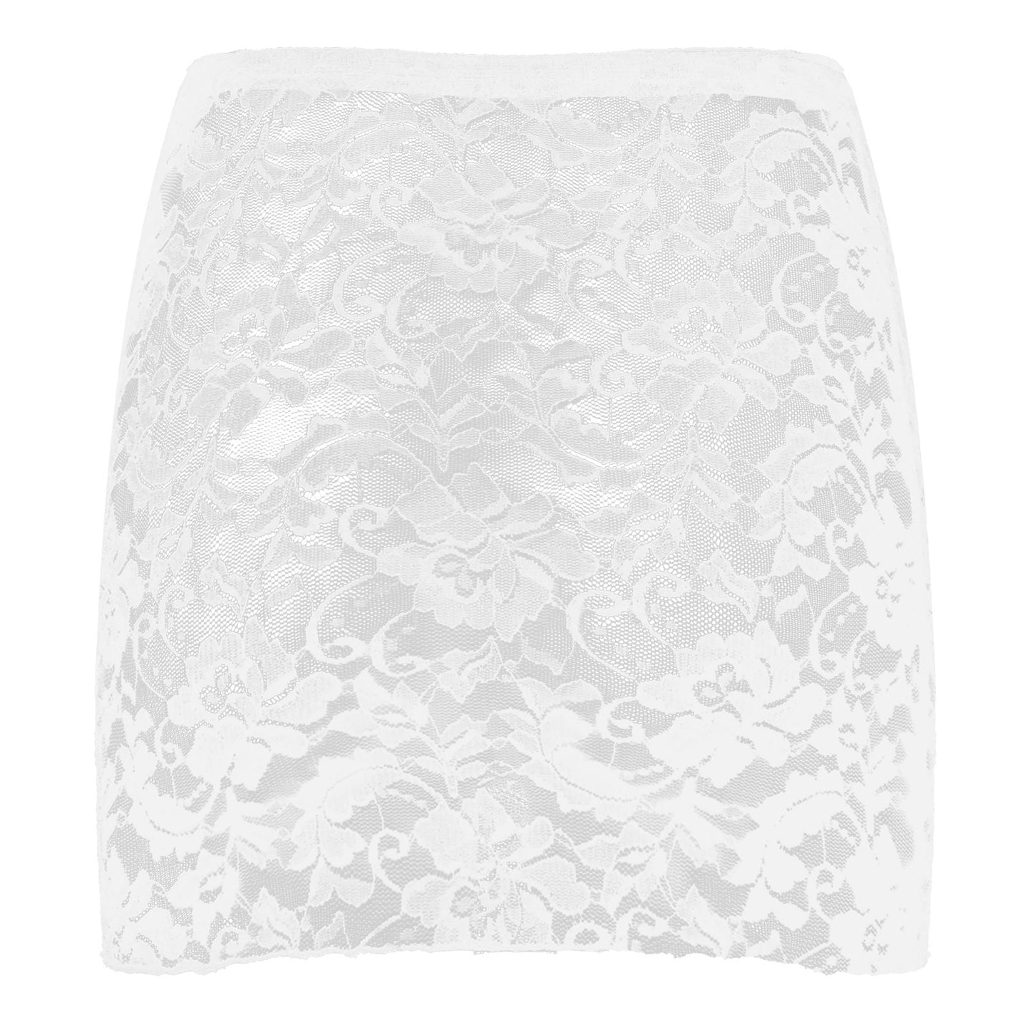 Ivory Whisper  Lace Miniskirt