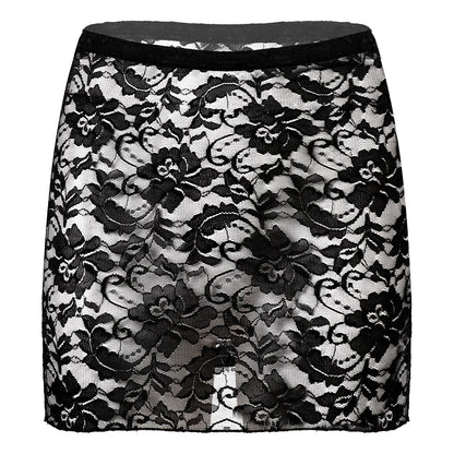 Ivory Whisper  Lace Miniskirt