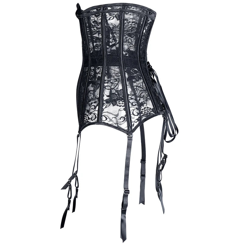 Women Steampunk Corset Gothic Plus Size Sexy Corsets Lace Up Boned Underbust Bustier Waist Trainer Cincher Body Shaper Corselet