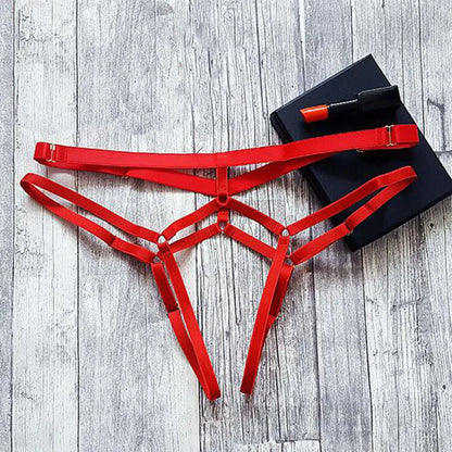 Crimson Web Strappy Thong
