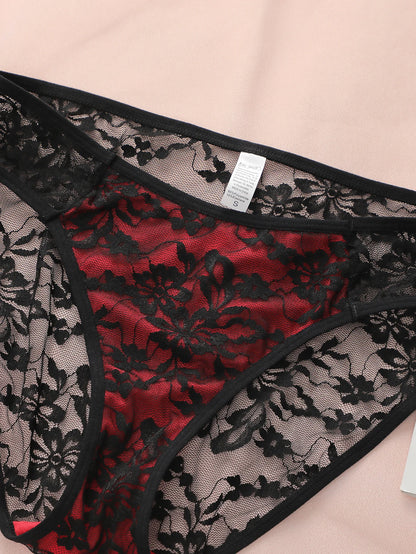 Floral Inferno Lace Lingerie Set