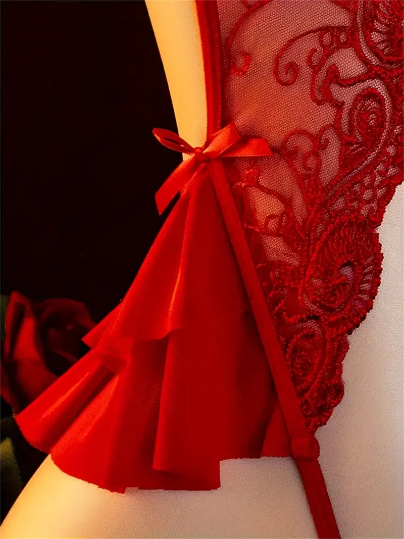 Ruffled Seduction Lace Teddy