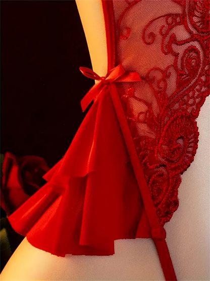 Ruffled Seduction Lace Teddy