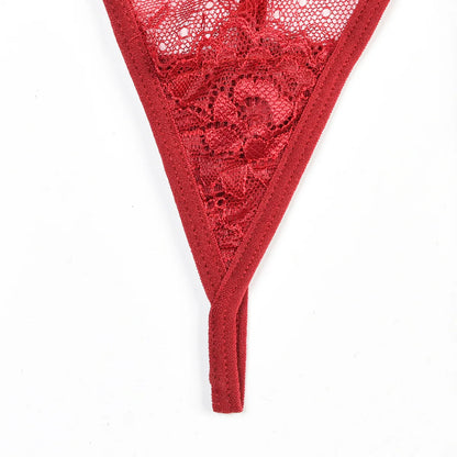 Women Sexy Lace See Through Erotic Set Elegant Mesh Thin Lingerie Set Harness Bra Garter Belt Thong Wedding Nightwear