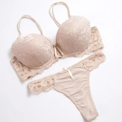 Electric Bloom Lace Lingerie Set