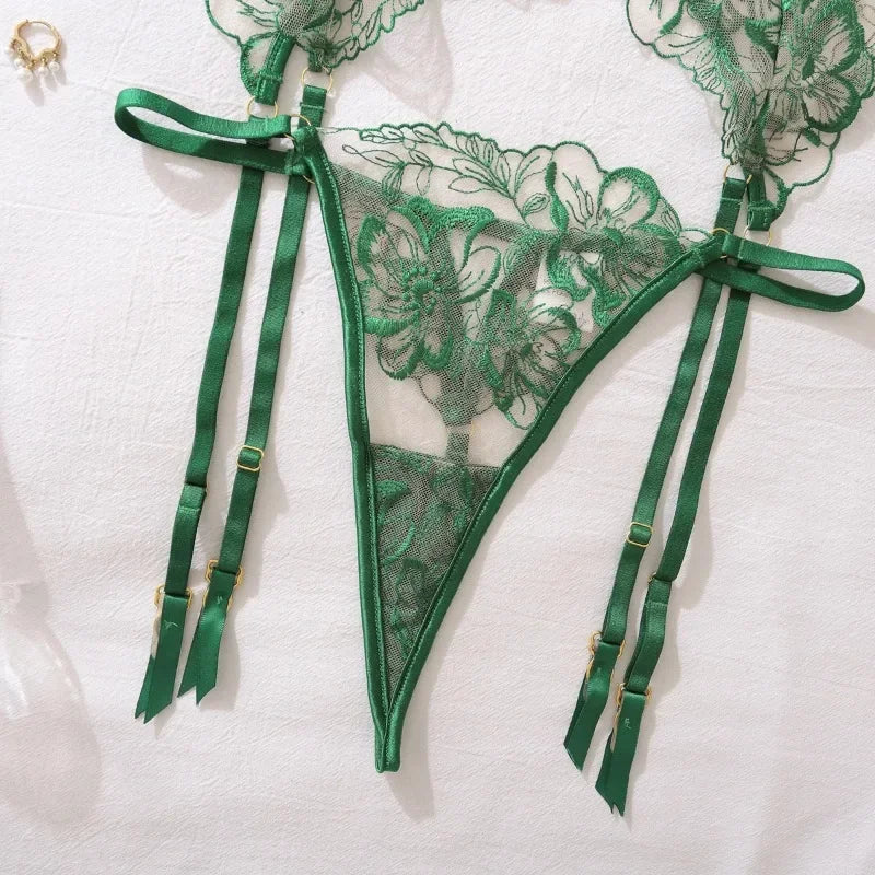 Emerald Seduction Lingerie Set