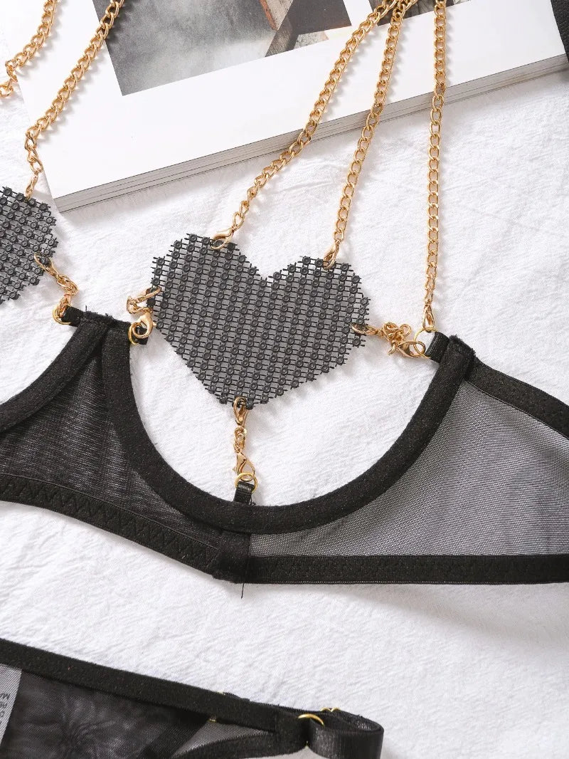 Heartbound Chain Lingerie Set