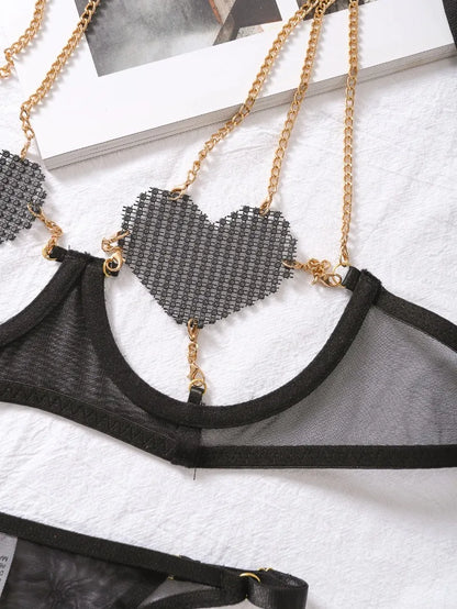 Heartbound Chain Lingerie Set
