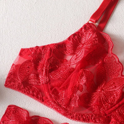 Boudoir Ballet Lace Suspender Set