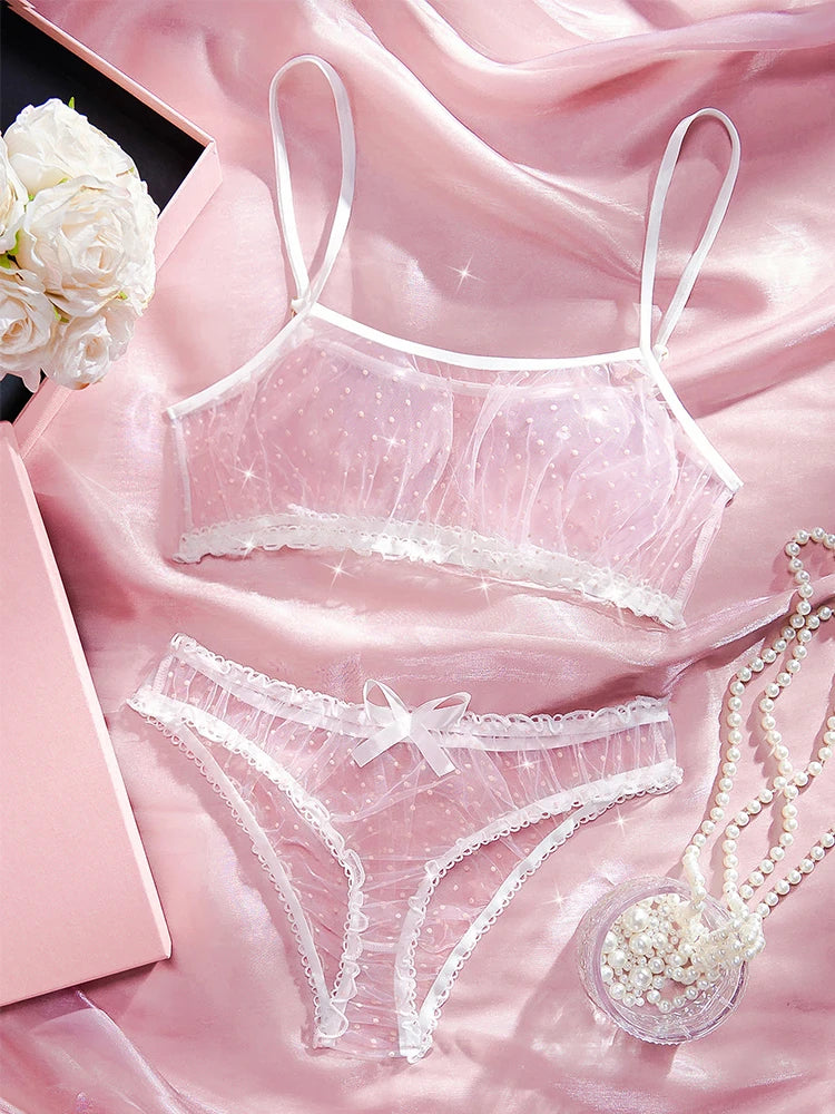 Midnight Confetti Sheer Lingerie Set
