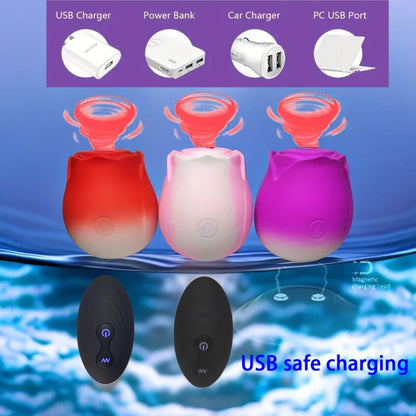 Rose Shape Sucking Vibrator