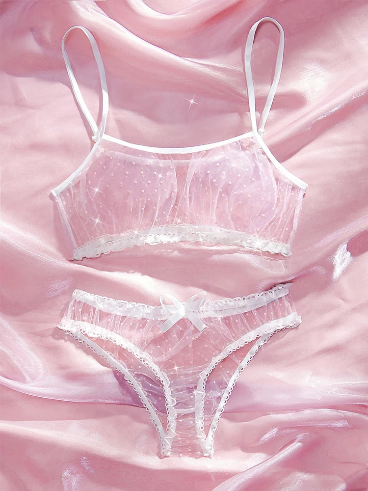 Midnight Confetti Sheer Lingerie Set