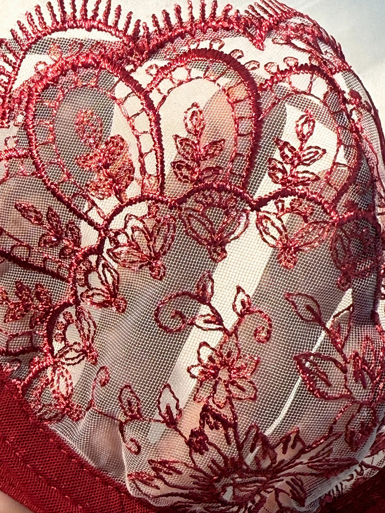 Fine Print Lace Lingerie Set