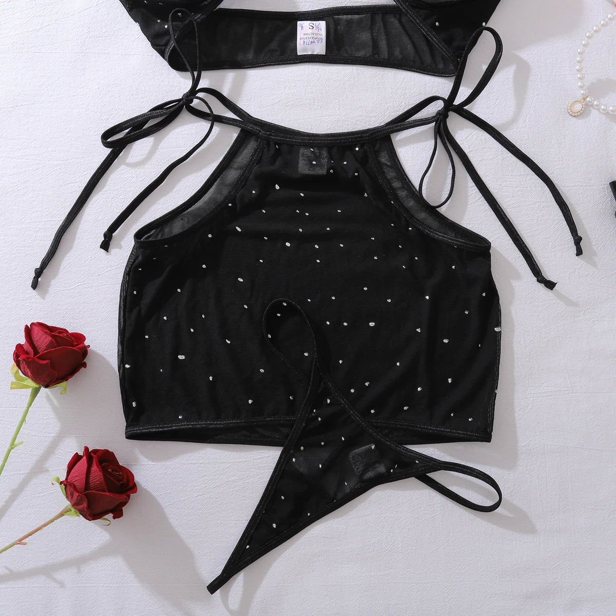 Starlit Enigma Mesh Lingerie Set
