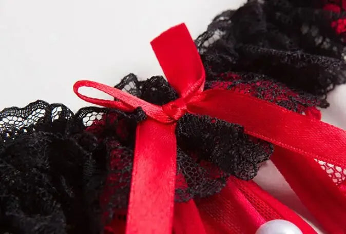 Blush Pearl Bow Thong