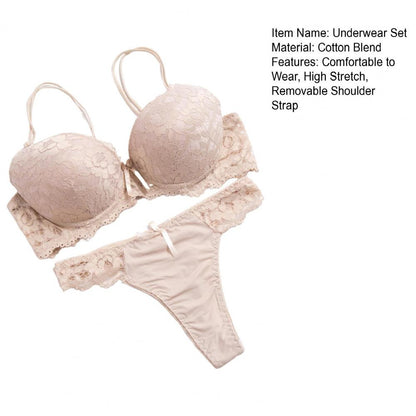 Electric Bloom Lace Lingerie Set