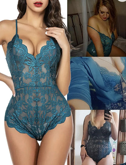 Champagne Elegance Lace Bodysuit