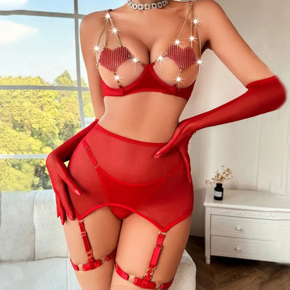 Heartbound Chain Lingerie Set