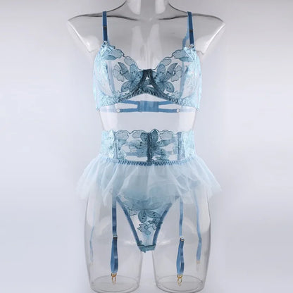 Boudoir Ballet Lace Suspender Set