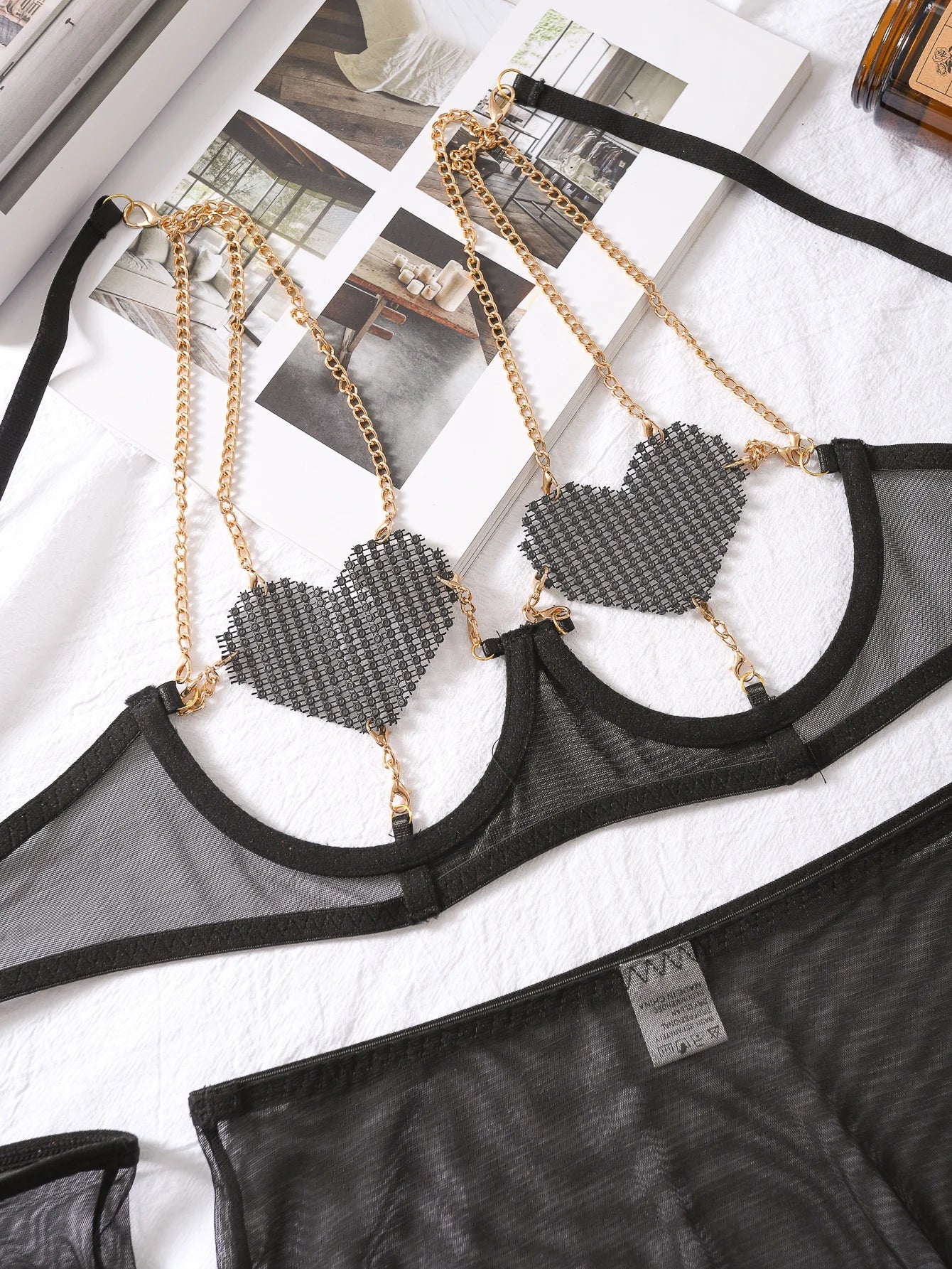 Heartwired Suspender Lingerie Set