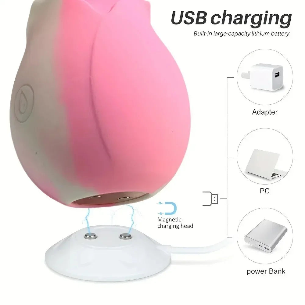 Rose Shape Sucking Vibrator