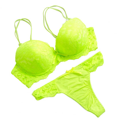 Electric Bloom Lace Lingerie Set