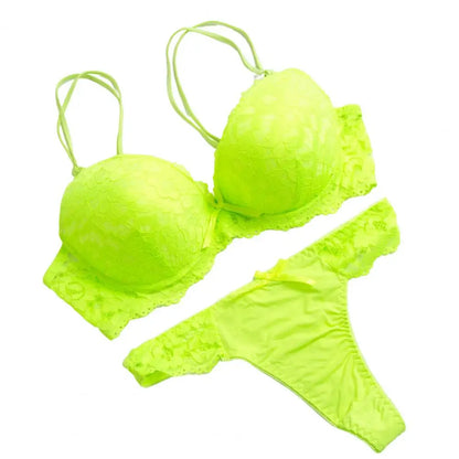 Electric Bloom Lace Lingerie Set