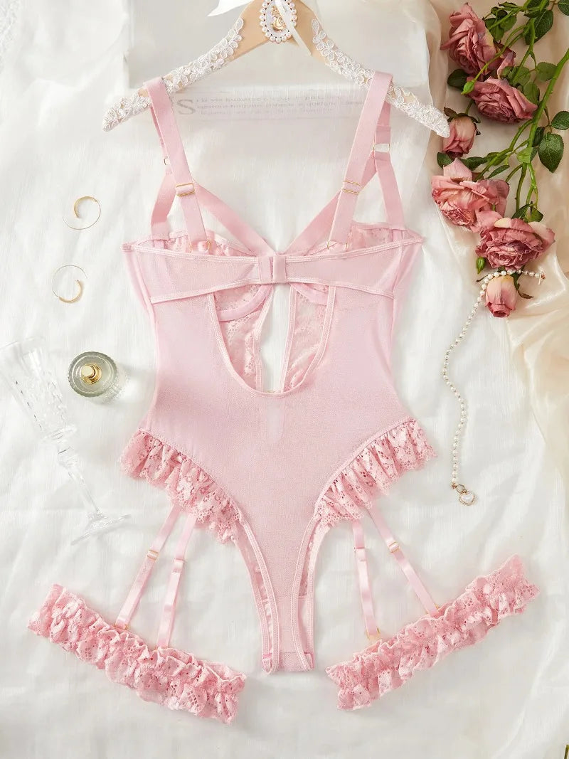 Ruffle Ritual Lace Bodysuit