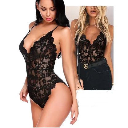 Champagne Elegance Lace Bodysuit