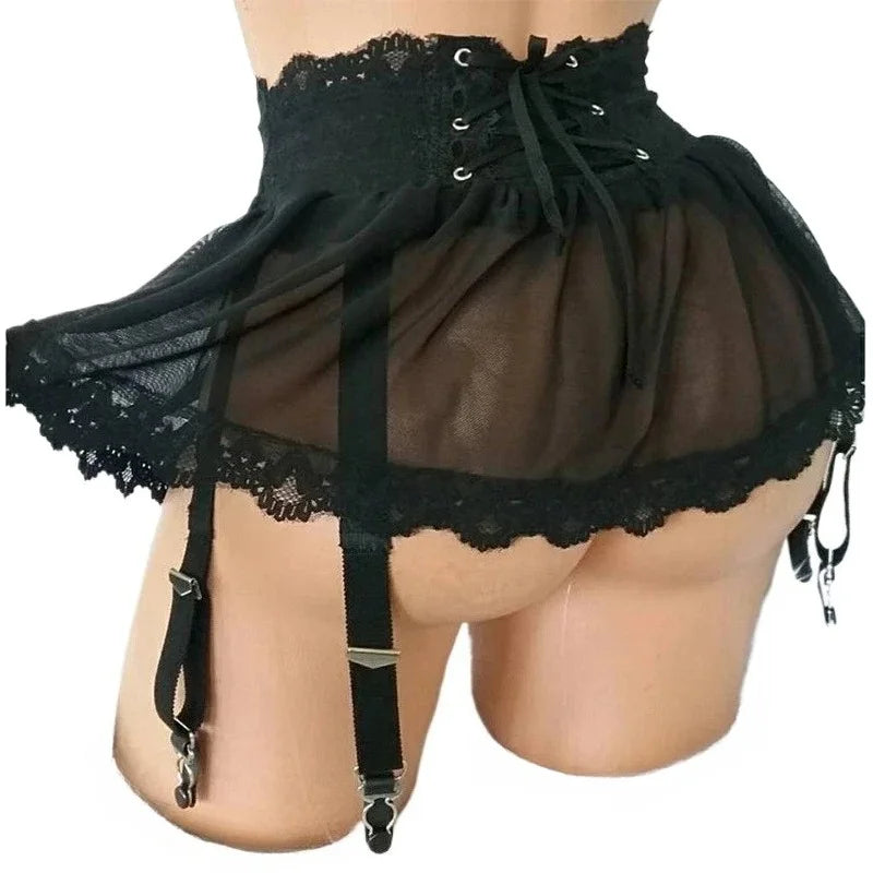 Midnight Tease Suspender Skirt