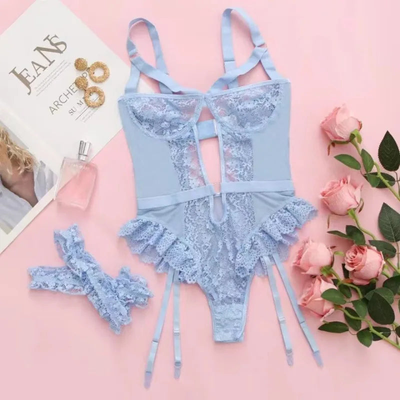 Ruffle Ritual Lace Bodysuit