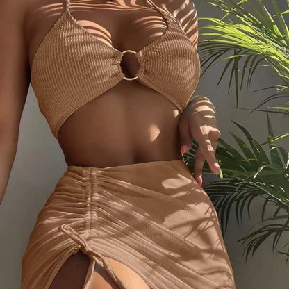 Riviera Muse Ring Bikini & Wrap Skirt Set
