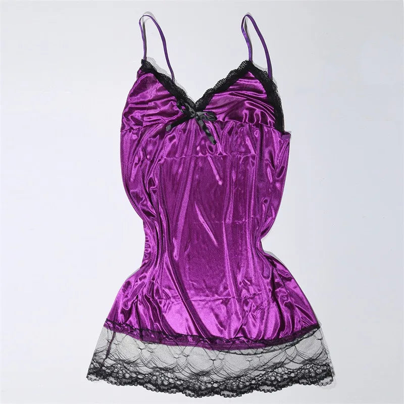 Satin Embrace Lace Babydoll
