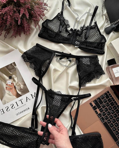 Neon Temptation Chain Lingerie Set