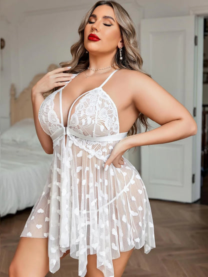Midnight Heartbeat Babydoll Set