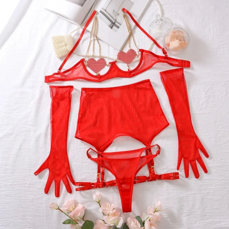 Heartbound Chain Lingerie Set
