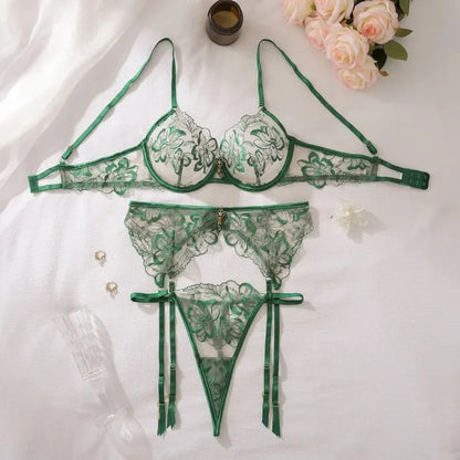 Emerald Seduction Lingerie Set