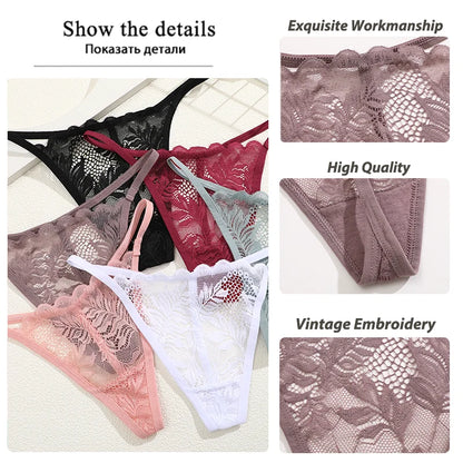 Fleur Essentials Lace Thong 5-Pack